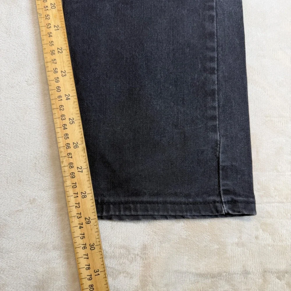 Levi's 502 Jeans Mens 36x30 Straight Leg Black Denim Pants